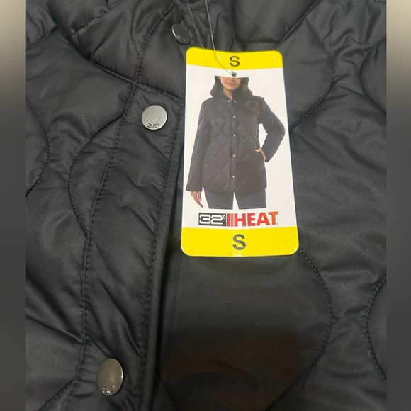 32 Degrees quilted jacket women’s black  size S NWT - Picture 3 of 4